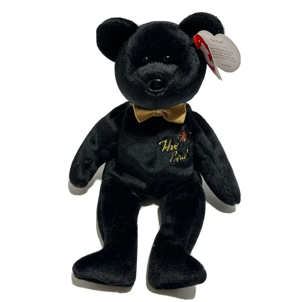 Ty‎ Beanie Baby The End Black Bear 1999 With Tag